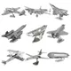 DIY Handmade 3D Metal Puzzle Military Aircraft Series F-117A B-1B Lancer B-17 Bomber CH-47 AH-64