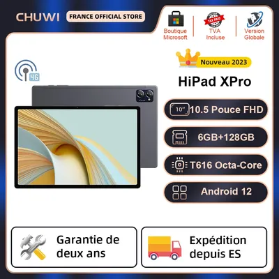 CHUWI-Tablette HiPad XPro Android 12 10 pouces Unisoc T616 Octa Core 4G 6 Go 128 Go 13MP