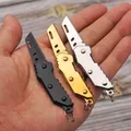 Couteau de poche pliant professionnel durable coupe-poche porte-clés en acier inoxydable mini