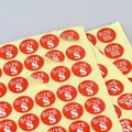 Autocollants en papier rouge 13mm étiquettes auto-adhésives pour vêtements et chapeaux taille