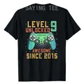 T-Shirt de jeu de niveau 9 débloqué cadeaux pour garçon de 9 ans tee-shirt gamer cadeaux de fête