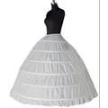 Jupon de Mariage Long à 6 Cerceaux Crinoline Noir et Blanc Robe de Bal Sous-Jupe Demi-jupe