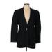 Lands' End Blazer Jacket: Mid-Length Black Print Jackets & Outerwear - Women's Size 10