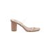 Dolce Vita Heels: Slip-on Chunky Heel Casual Ivory Shoes - Women's Size 9 - Open Toe