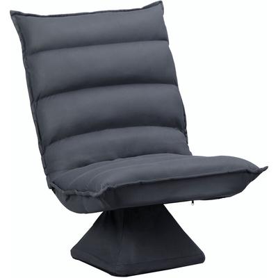 Sessel, drehbarer Sitz, neigbare Rücklehne, weiche Polsterung, atmungsaktiver Bezug, Dunkelgrau, 62