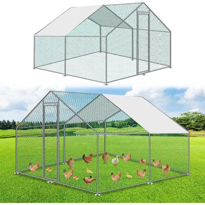 Swanew Hühnerstall 3x4x2m Hühnerhaus Kleintierstall Freilaufgehege Kleintiergehege Voliere Image