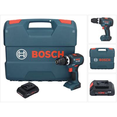 Bosch gsb 18V-55 Professional Akku Schlagbohrschrauber 18 v 55 Nm Brushless + 1x ProCORE Akku 4,0 Image