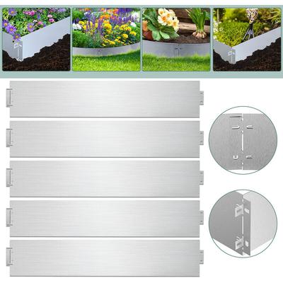 Randaco - Hengda 50M Rasenkante 100x18cm langlebig Garten Wegbegrenzung Verzinkt Gartenpalisade Image