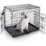 Hundebox mit Schiebetür 78x48x56 cm - faltbar - Hundebox - Reisebox - Schwarz - Maxxpet