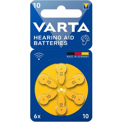 Hearing Aid Batteries 10 Hörgeräte Batterie (6er Blister) - Varta