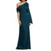 One-shoulder Crepe Column Gown