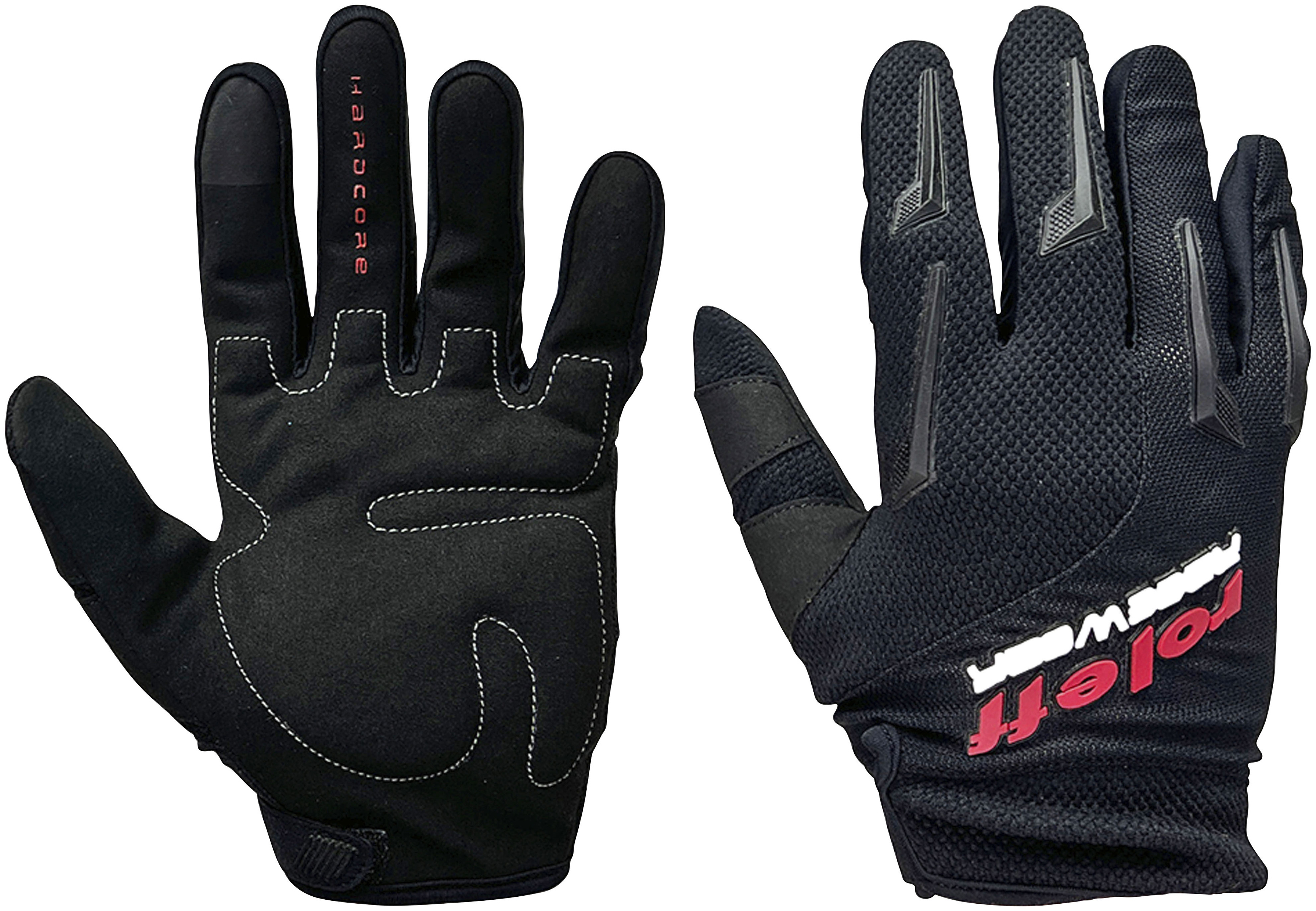 Motorradhandschuhe ROLEFF "Cross gloves - Motocross" Gr. M, schwarz (schwarz ro57), Handschuhe, M, Obermaterial: 100% Polyester