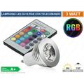 -senza Marca/generico- - lampadina led GU10 3W faretto spotlight 110° rgb con telecomando