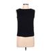 Zara Basic Sleeveless Blouse: Black Tops - Women's Size Large