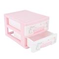 1PC Small Size Makeup Storage Box Two-layer Storage Cabinet Kids Hairpin Box