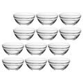 12 Pcs Snack Food Bowl Transparent Bowls Jelly Small Clear Glass Prep Home Accessory Pudding