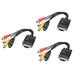 Uxcell VGA to RCA Cable 3RCA S-Video Adapter VGA Cable for TV PC Computer Pack of 3