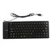 PloutoRich Foldable Silicone Keyboard Wired Portable Ultra Slim Waterproof 85 Keys Flexible Rollup USB Wired Keyboard for Laptop PC