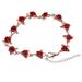 Kayannuo Easter Bracelets for Women Clearance Rose Gold Color Link Chain Romantic Bracelet With Red Enamel Rose Jewelry Easter Decor