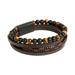 Quinlirra Easter Bracelets for Women Clearance Men s Woven Leather Bracelet Hand Woven Stone Beaded Men s Leather Magnetic Titanium Steel Bracelet Hand