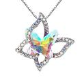 Quinlirra Easter Necklaces for Women Clearance Ladies Crystal Necklace Multicolor Fashion Pendant Necklace Easter Decor
