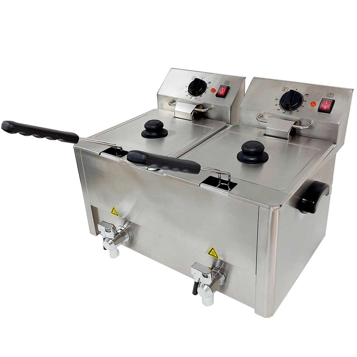 Elektrische Profi-Fritteuse Febal F-88 mit 2 Behältern mit einem Fassungsvermögen von je 8 Litern. Image