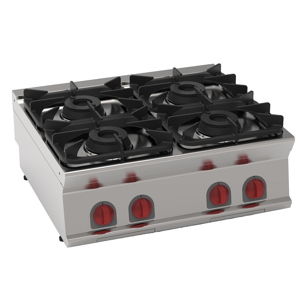 EURAST - Gaskochfeld mit 4 brennern, tischmodell - 800x700x280 mm - 28,8 Kw - 35400317 Image
