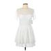 Bar III Casual Dress - Mini: White Dresses - Women's Size Large