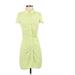 Divided by H&M Casual Dress - Mini Collared Short sleeves: Green Print Dresses - Women's Size Small