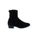 AQUATALIA Ankle Boots: Black Print Shoes - Women's Size 6 1/2 - Almond Toe