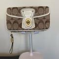 Coach Accessories | Coach Zip Around Jewelry Case | Color: Tan/White | Size: Os