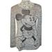 Disney Tops | Disney Mickey Mouse Ladies Juniors Med Long Sleeved Top Shirt Size M | Color: Gray | Size: M