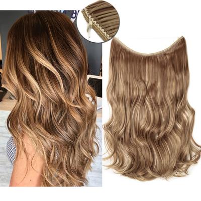 Halo Hair Extensions Invisible Hair Extensions Secret Hidden Wire Long Curly Hair Pieces For Women Synthetic