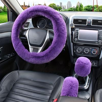 Stay Warm & Stylish This Winter With Our Furry Steering Wheel Cover Set!