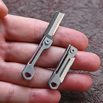 Mini Knife, Multifunctional Edc Tools, Keychain Portable Pocket Knife, Chain Decor For Outdoor, Survival, Open Cans, Peel, Fruits And Great Gifts For Family And