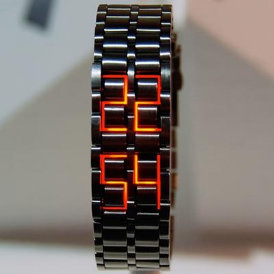 Led Display Electronic Watch Novelty Red Blue Led Lava Digital Wristwatch For Women Men