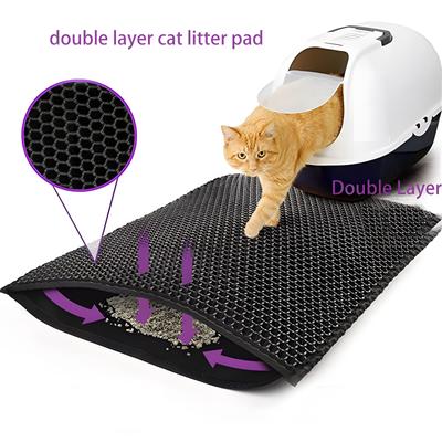 Keep Your Home Clean & Tidy With This Waterproof Double-layer Pet Litter Mat!