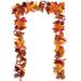 1 Pack Fall Garland Maple Leaf, Hanging Vine Garland Artificial Autumn Foliage Garland Thanksgiving Decor For Home Wedding Fireplace Party Christmas Supplies
