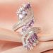 Luxury Amethyst Zircon Ring Woman Ring Valentine's Day Gift Zicron Inlaid