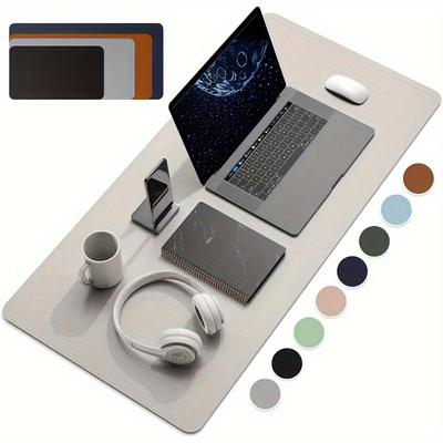 1pc Large Size Office Desk Protector Mat Pu Leather Waterproof Mouse Pad Desktop Keyboard Desk Pad Gaming Mousepad Pc Accessories