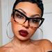 Women Oversized Cat Eye Blue Light Glasses Frames Vintage Style Old-school Fashion Glasses Birthday Gift