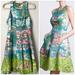 Anthropologie Dresses | Anthropologie Tracy Reese Silk Linen Blend Printed Revisited Impressionist Dress | Color: Blue/Green | Size: 6