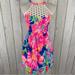 Lilly Pulitzer Dresses | Lilly Pulitzer Blue Beckon Jungle Utopia Pink Floral Kinley Dress Size 0 Nwt | Color: Blue/Pink | Size: 0