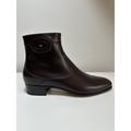 Gucci Shoes | New Sz 7.5 Uk/8.5 Us Gucci Adel Double G Brown Leather Boot Shoes | Color: Black/Brown | Size: 8.5