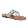 Coach Shoes | Coach Mint Green Sheena Sandals Leather Tassel Flip Flops | Color: Green | Size: 7