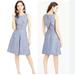 J. Crew Dresses | J. Crew Chevron Stripe A-Line Dress With Cutout Back | Color: Blue/White | Size: 12