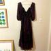 Free People Dresses | Free People Black Purple Floral Long Hippie Festival Dress Layered Sz Xs | Color: Black/Purple | Size: Xs