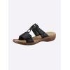 Pantolette RIEKER, Damen, Gr. 40, schwarz, Lederimitat, sportlich, Schuhe