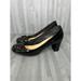 Kate Spade Shoes | Kate Spade Patent Leather Shoes Black 8.5 Womens Round Toe Textured | Color: Black | Size: 8.5