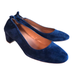 J. Crew Shoes | J Crew Midnight Blue Suede Low Block Heel Pumps | Color: Blue | Size: 9.5